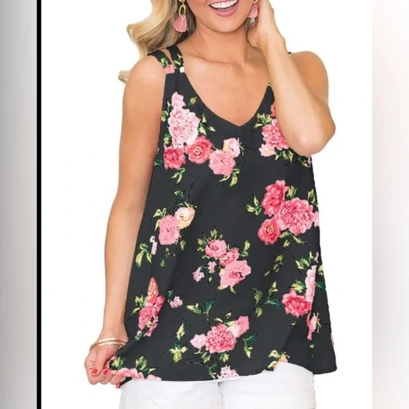 Torrid Multicolored Sleeveless Boxy Tank Top - Picture 1 of 8